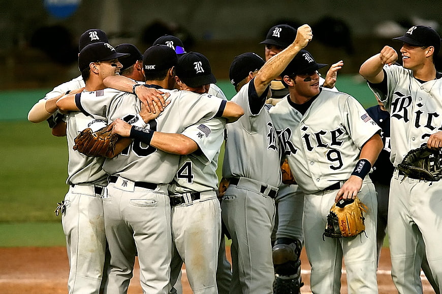 Baseball Team Celebrating Victory on Field