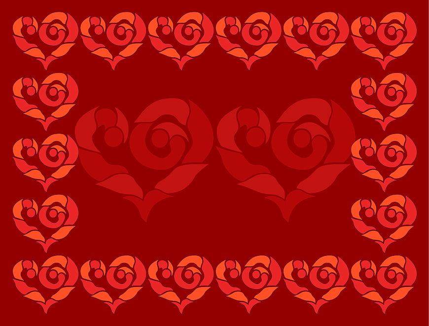 Red Valentine's Day Heart Pattern Background
