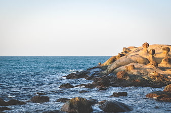 Yehliu Geopark Mushroom Rocks Coastline Ocean