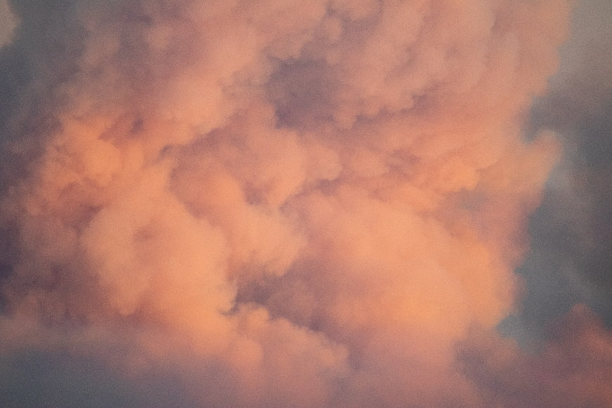 Soft Pink and Orange Clouds at Sunset