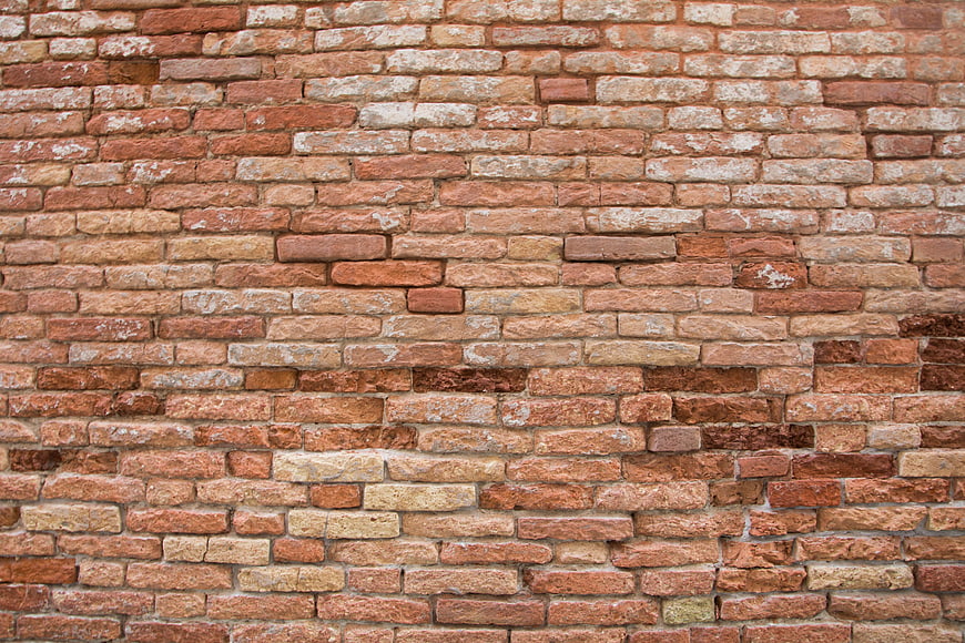 Weathered Red Brick Wall Texture Background
