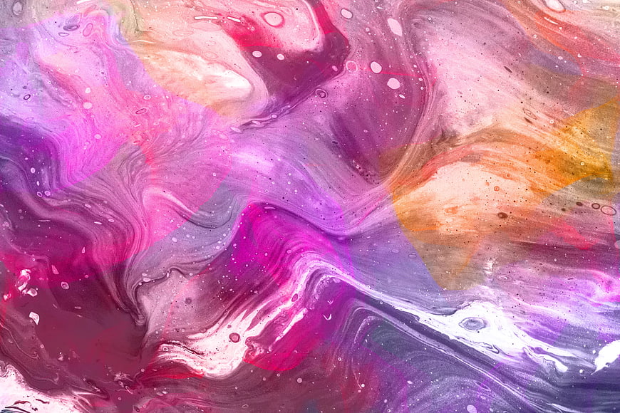 Vibrant Pink and Purple Abstract Fluid Art Background