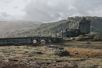 Eilean Donan Castle and Stone Bridge in Scottish Highlands