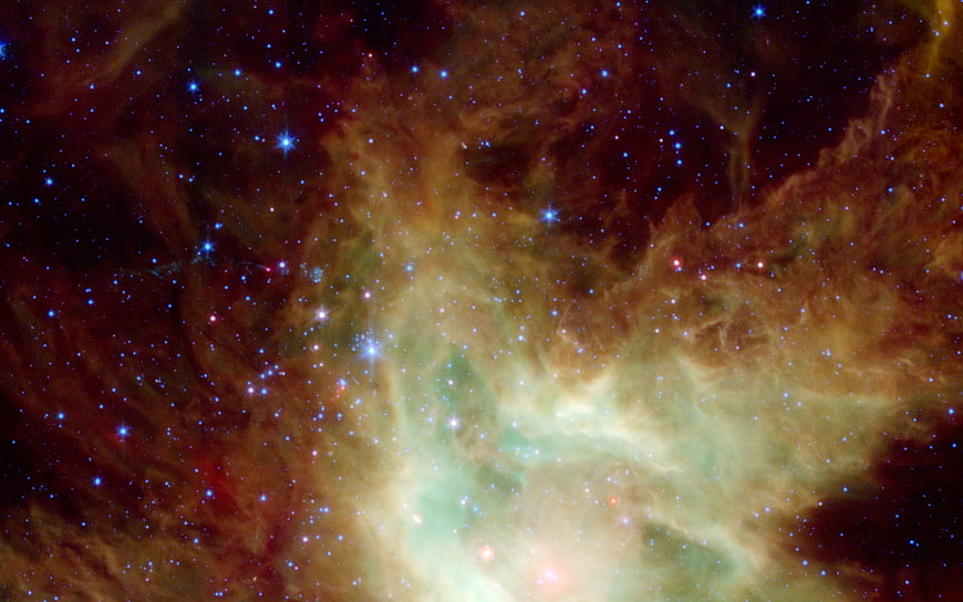 NGC 2264 Cone Nebula and Christmas Tree Cluster Space Photography