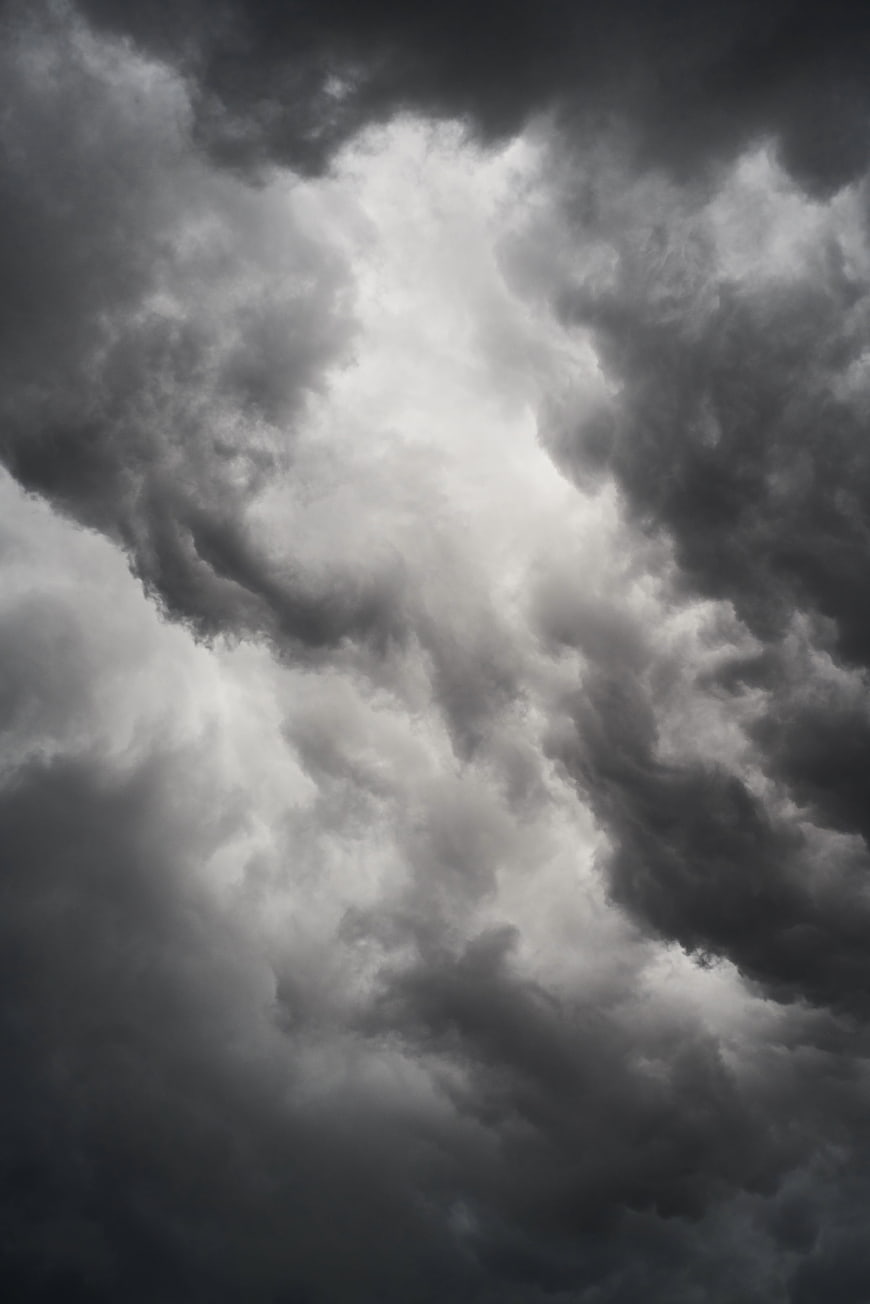 Dramatic Dark Storm Clouds with Bright Center