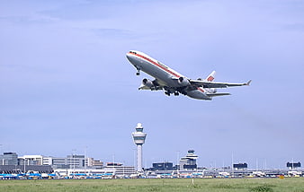 Martinair Boeing 767 taking off from Amsterdam Schiphol Airport