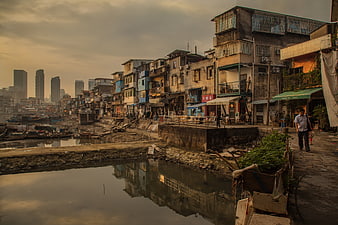 Shapowei Village Waterfront Street Scene in Xiamen, China