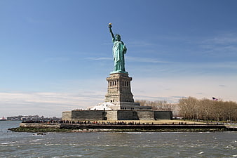 Statue of Liberty on Liberty Island in New York Harbor