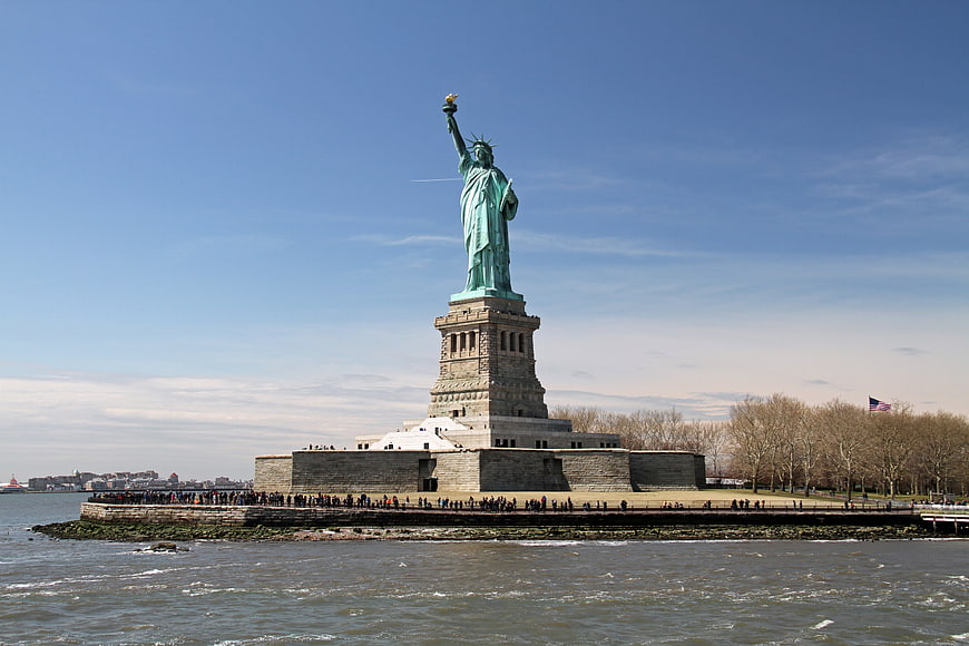 Statue of Liberty on Liberty Island in New York Harbor