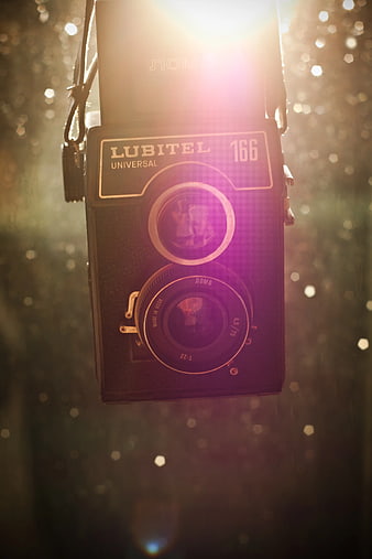 Vintage Lubitel 166 Camera with Bokeh Background
