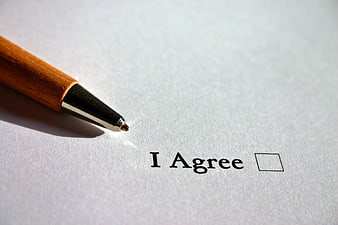Pen Pointing to I Agree Checkbox on Document