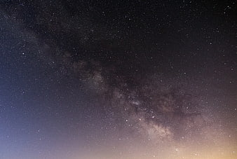 Milky Way Galaxy Diagonal Night Sky with Stars