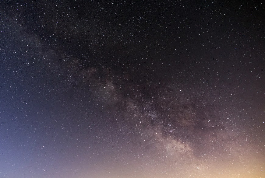 Milky Way Galaxy Diagonal Night Sky with Stars