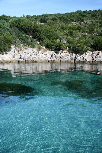 Crystal Clear Turquoise Water at Rocky Mediterranean Coastline