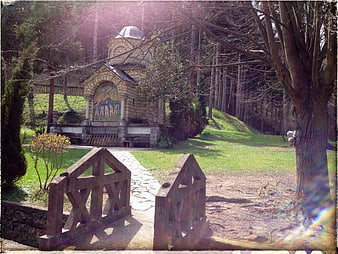 Small Orthodox Chapel In Forest Setting