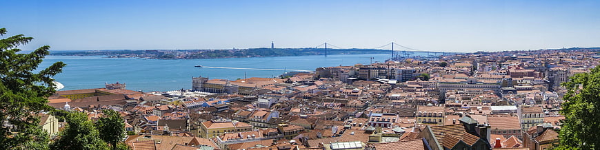 Panoramic View of Lisbon Cityscape and Tagus River