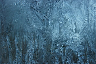 Abstract Blue Ice Crystal Texture Close Up