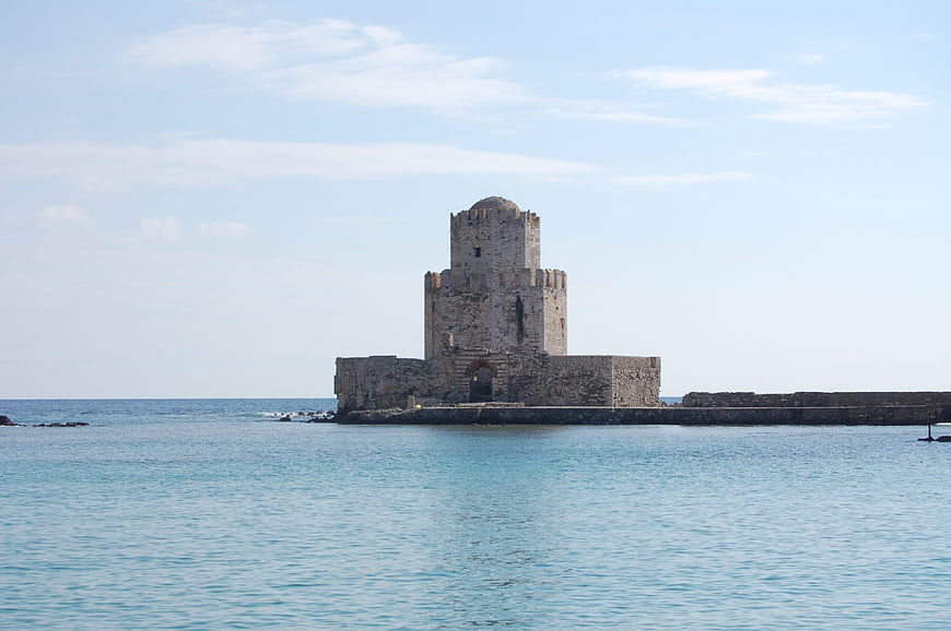 Methoni Castle Tower in the Sea, Greece