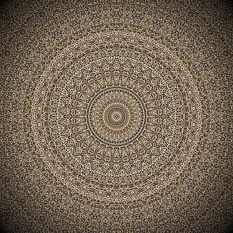 Abstract Brown Mandala Pattern Background