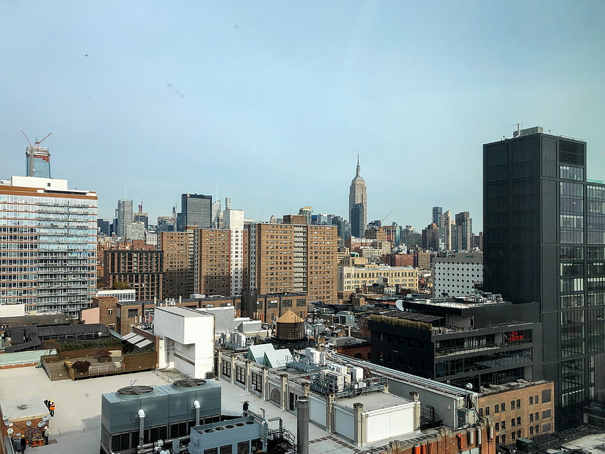 New York City Skyline with Empire State Building Rooftop View