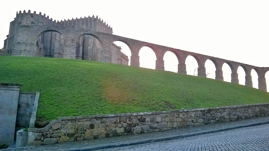 Historic Aqueduct of Segovia on Green Hill