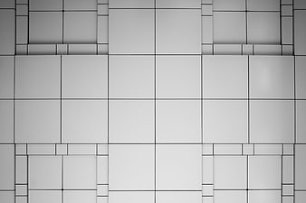 Abstract Geometric Gray Wall Pattern With Square Grid Texture