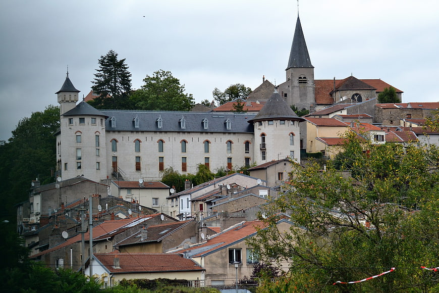 Historic Castle and Church in Liverdun, Moselle, France