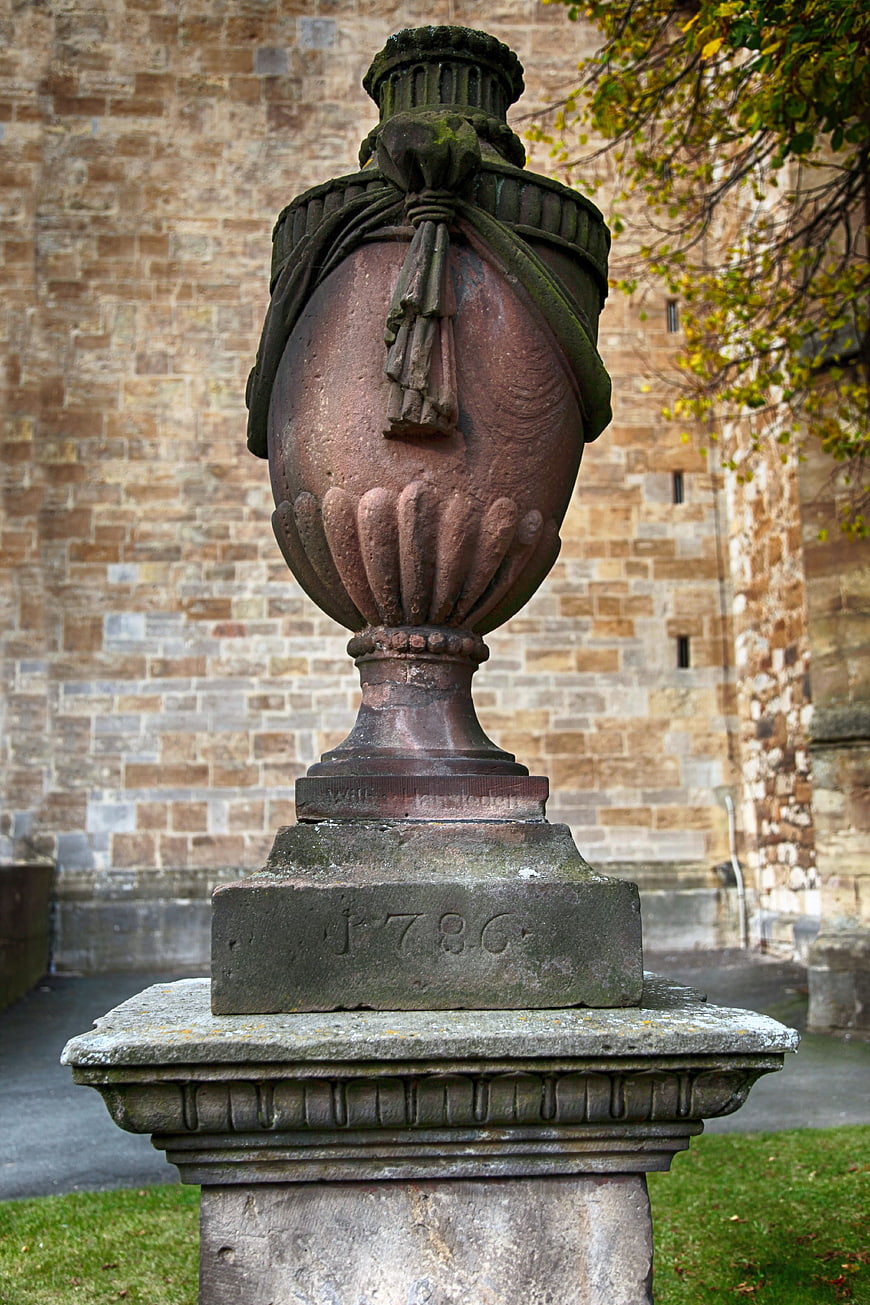 Historic Stone Urn Monument with 1786 Inscription