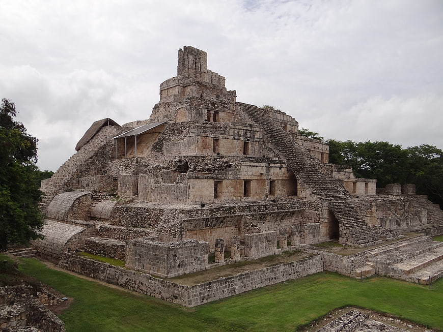Ancient Mayan Temple Ruins in Yucatan, Mexico