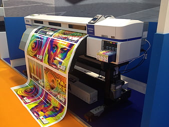 Epson SureColor Large Format Inkjet Printer Printing Vibrant Colorful Poster