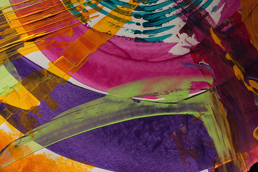 Vibrant Abstract Acrylic Painting with Bold Colors