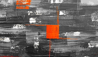 Abstract Black and Orange Paint Texture Background