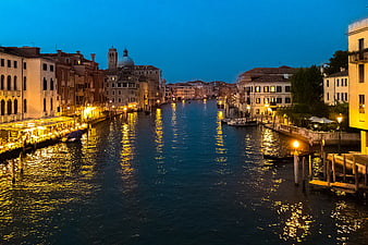 Venice Grand Canal at Blue Hour with Reflections