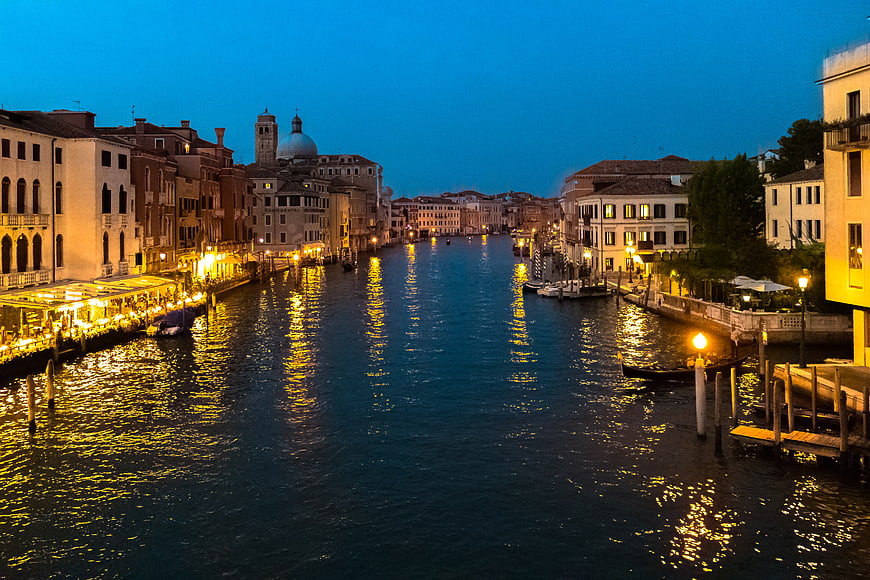 Venice Grand Canal at Blue Hour with Reflections