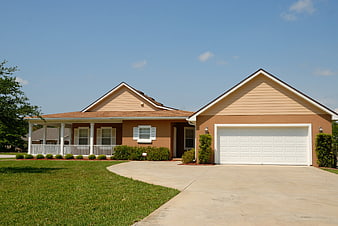 Suburban single-story home with garage and front porch