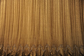 Golden Theater Curtain Background