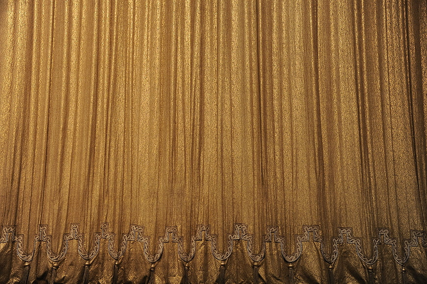 Golden Theater Curtain Background