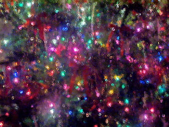Abstract colorful bokeh lights on dark background