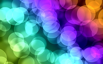 Vibrant Multicolored Bokeh Light Circles Abstract Background