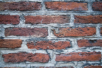 Weathered Red Brick Wall Texture Background