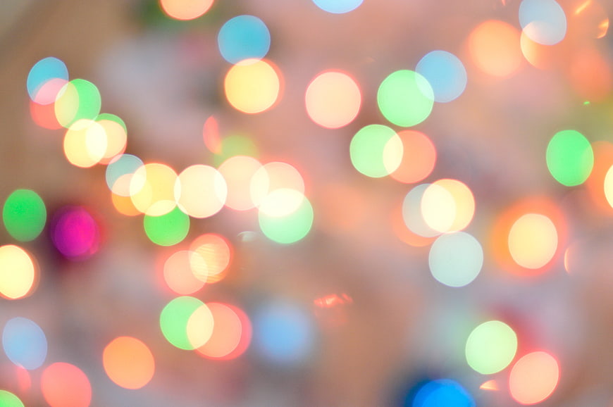 Abstract colorful bokeh lights background