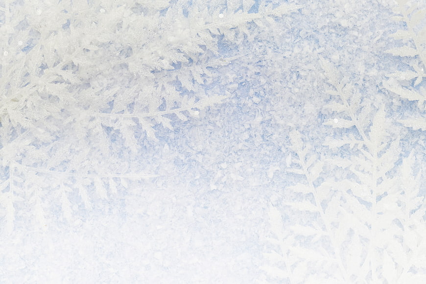 Frosty Window Texture with Snowflake Patterns and Blue Tint
