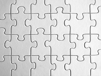 White jigsaw puzzle pieces background texture