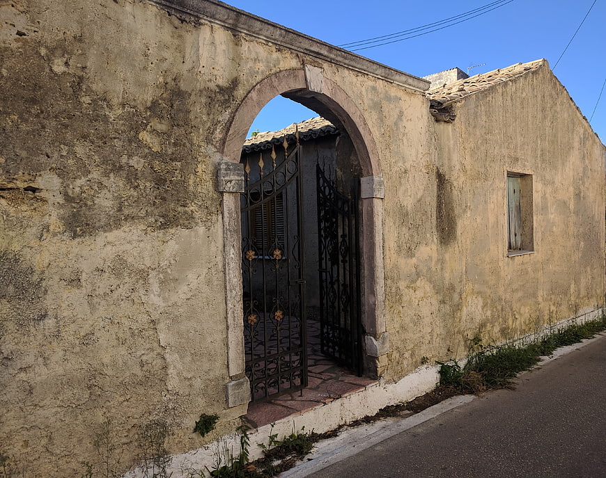 Old Arched Entrance in Corfu Greece