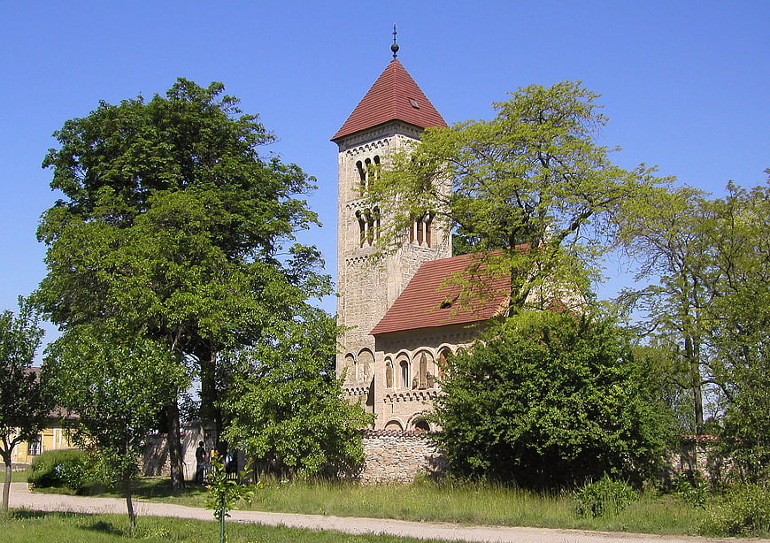 Romanesque Church Tower in Bohemia, Czech Republic