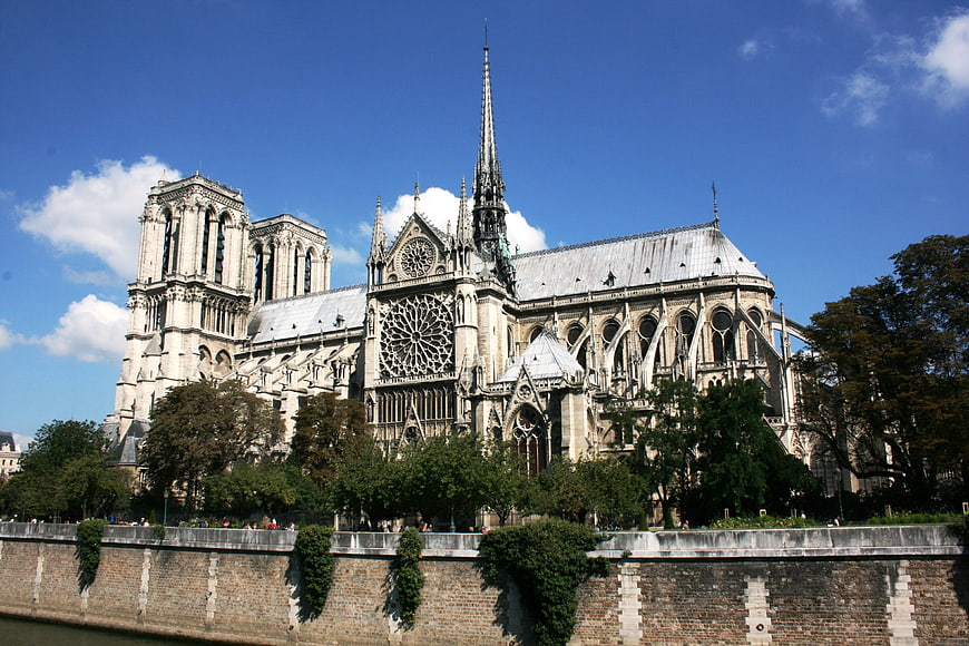 Notre Dame Cathedral Paris View From The Seine River