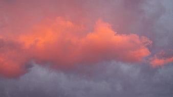 Dramatic Pink and Orange Sunset Clouds in the Sky