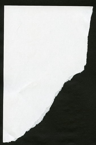 Torn White Paper Edge on Black Background