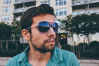 Portrait of Man Wearing Sunglasses Outdoors