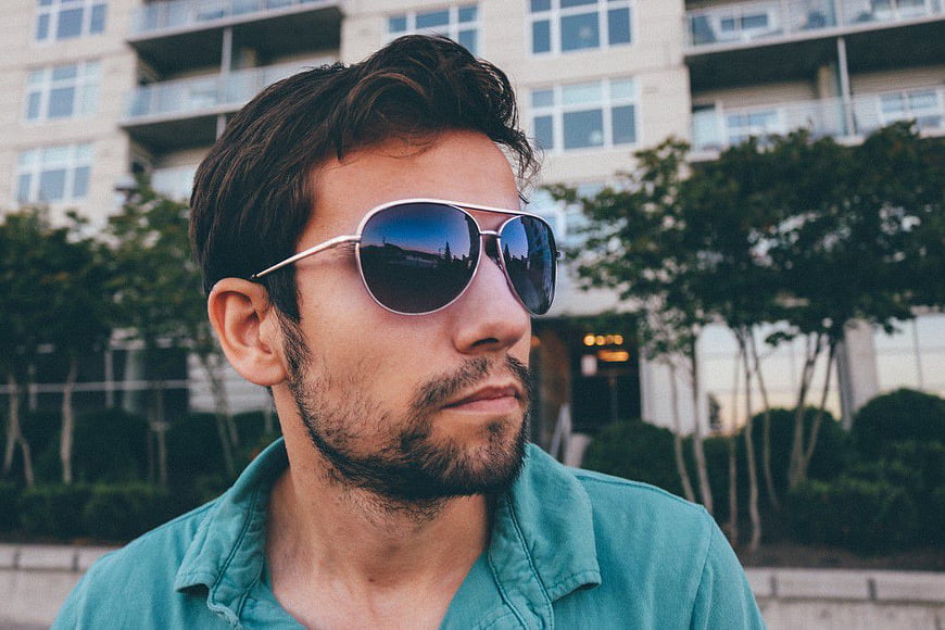 Portrait of Man Wearing Sunglasses Outdoors